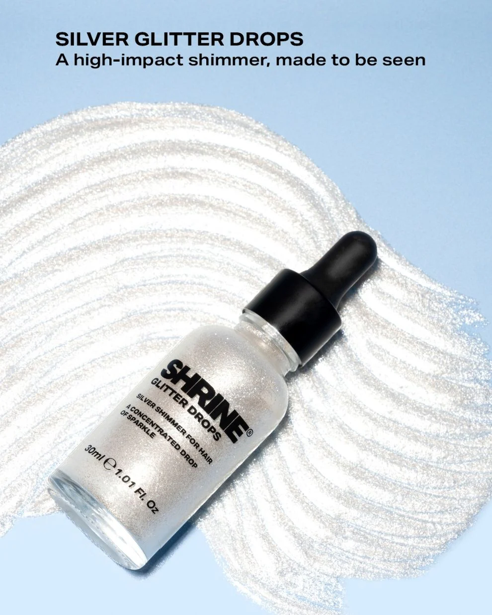 Silver Glitter Drops - Image 3